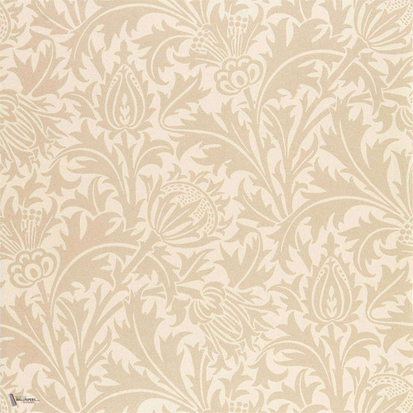 Pure Thistle behang in Linen van Morris & Co