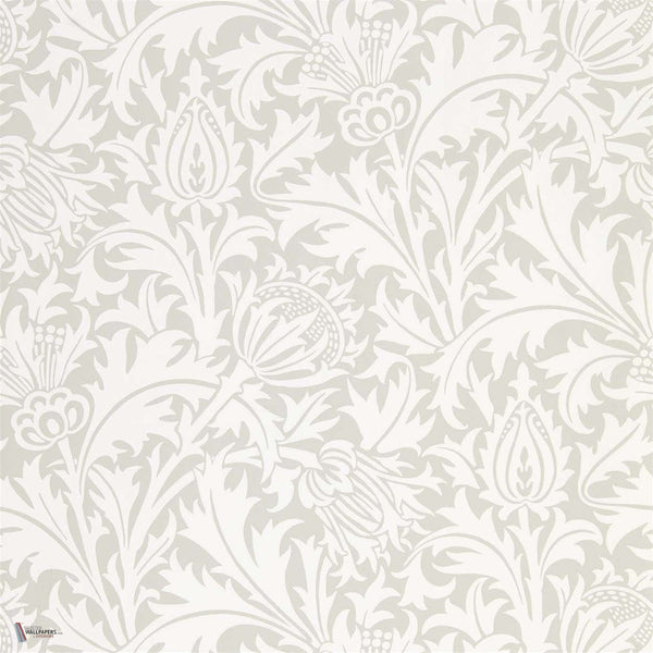 Pure Thistle behang in Pebble van Morris & Co