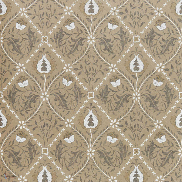 Pure Trellis behang in Gold van Morris & Co