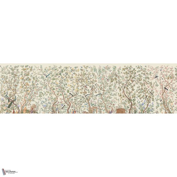 Qianlong Garden behang in Bone van Iksel