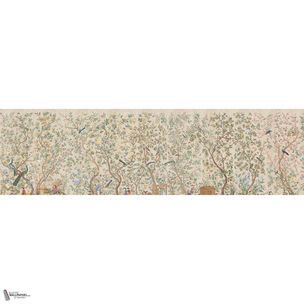 Qianlong Garden behang in Crackled Beige van Iksel