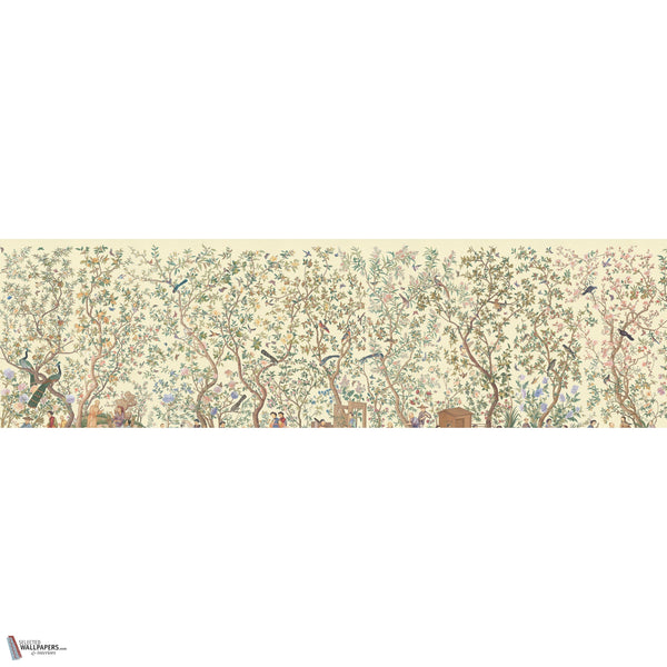 Qianlong Garden behang in Ivory van Iksel