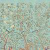 Qianlong Garden behang van Iksel — Crackled Turquoise, detail