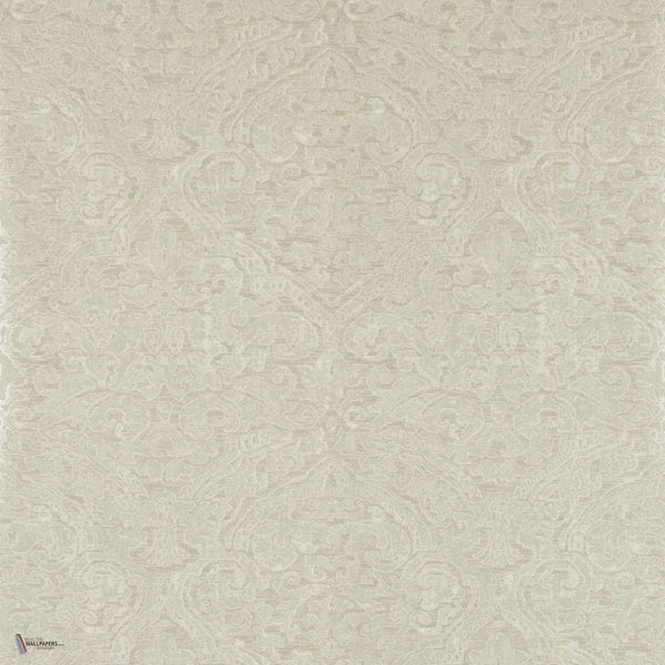 Renaissance Damask wallpaper in Linen van Zoffany