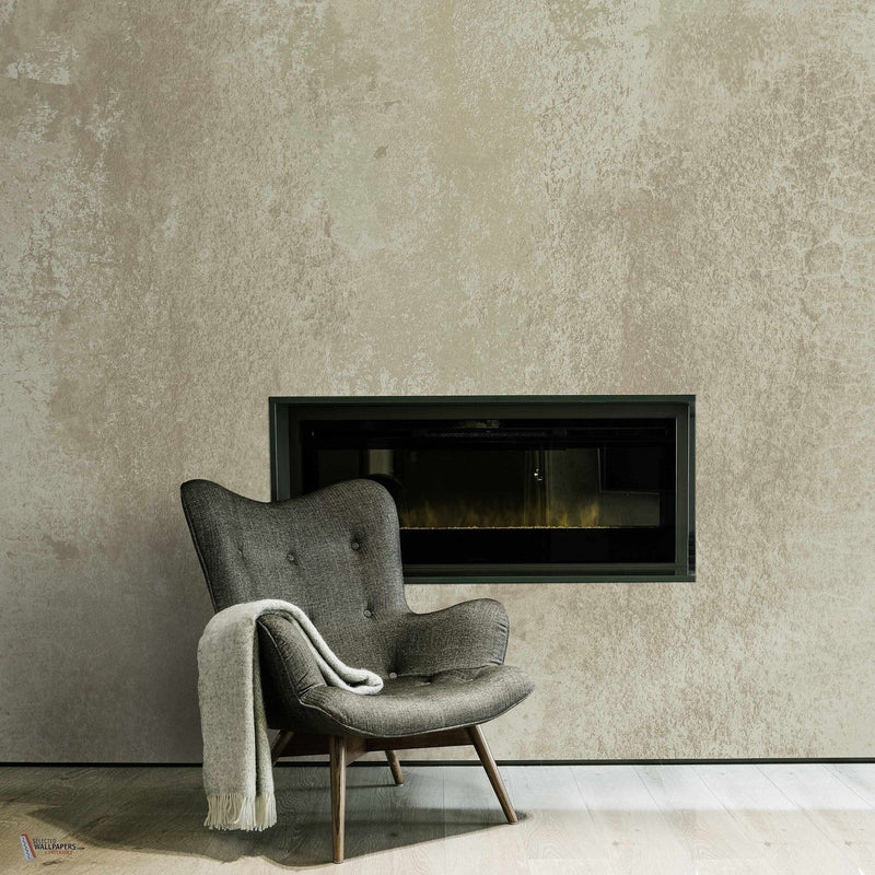 The Pebbel wallpaper in Lime by Daisy James — interior