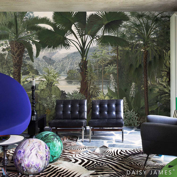 The Lagoon NO1 behang-behang-Daisy James-Selected Wallpapers & Interiors