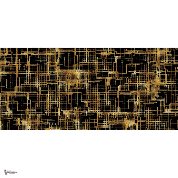 The Pagoda wallpaper in Black van Daisy James — volledig ontwerp