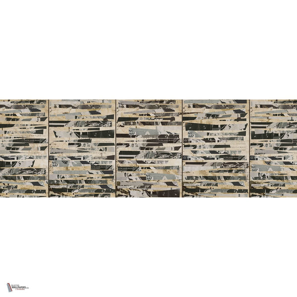 The Scraps wallpaper in Beige van Daisy James — volledig ontwerp