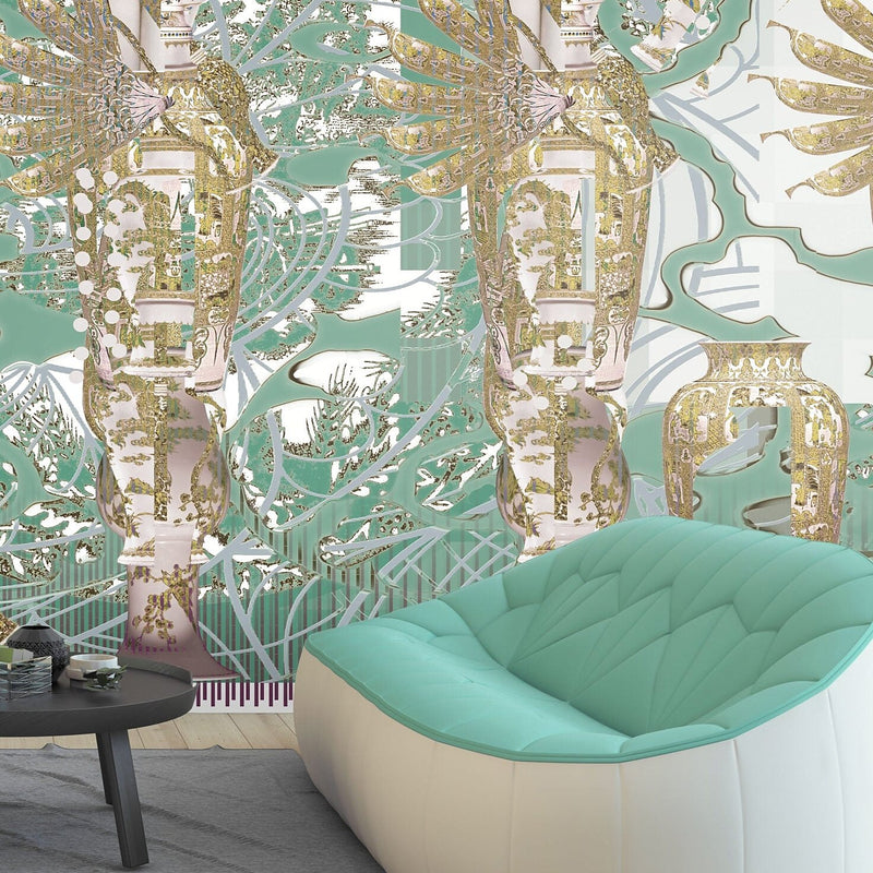 The Geisha papier peint en Mint de Daisy James — intérieur