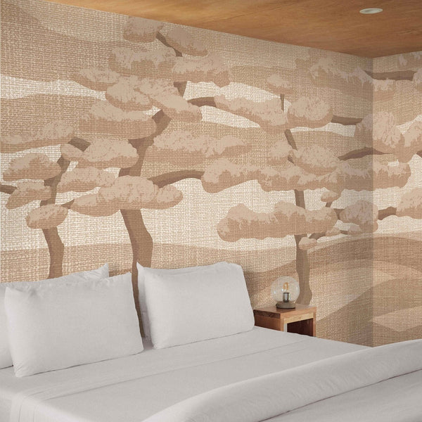 The Ilex wallpaper in Terra van Daisy James — interieur