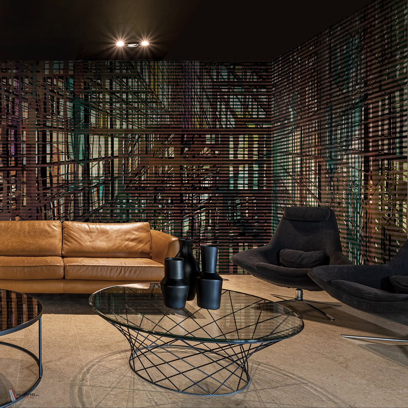 The Net papier peint en Blue Green de Daisy James — intérieur