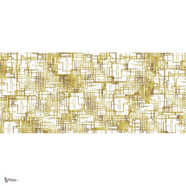 The Pagoda wallpaper in Gold van Daisy James — volledig ontwerp
