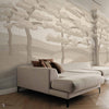 The Ilex wallpaper in Beige van Daisy James — interieur
