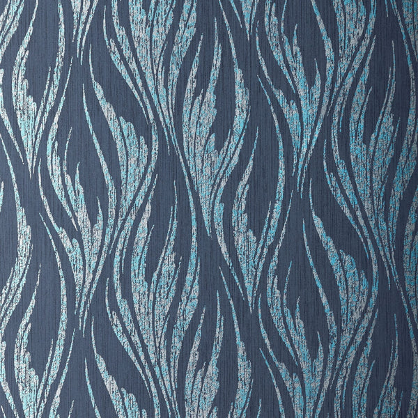 Ripple wallpaper in Blue Dusk by 1838 wallcoverings