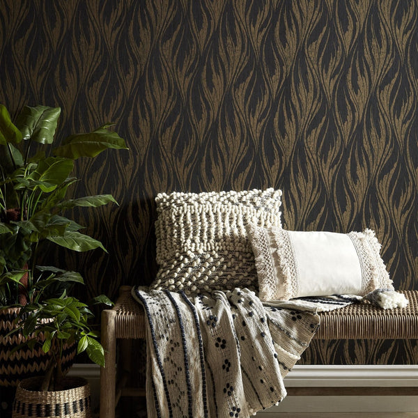 Ripple wallpaper in Bracken by 1838 wallcoverings