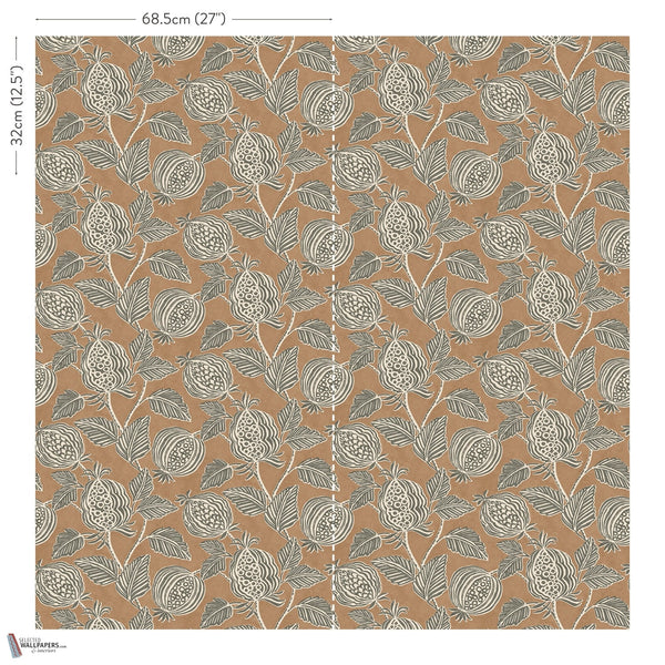 Averly Pigment Copper Romo Papel Pintado sfeerbeeld