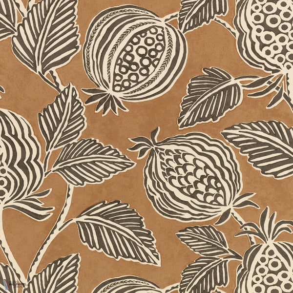Averly Pigment papel pintado en Copper de Romo