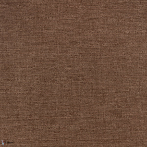 Nysa Linen papel pintado en Chocolate de Romo