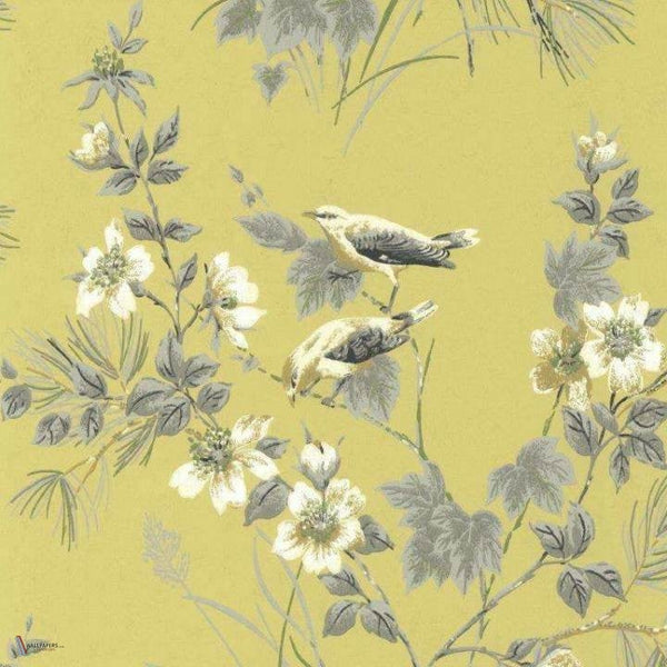 Rosemore wallpaper in Yellow van 1838 wallcoverings
