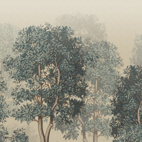 Charles Mural wallpaper in Blue by Sandberg