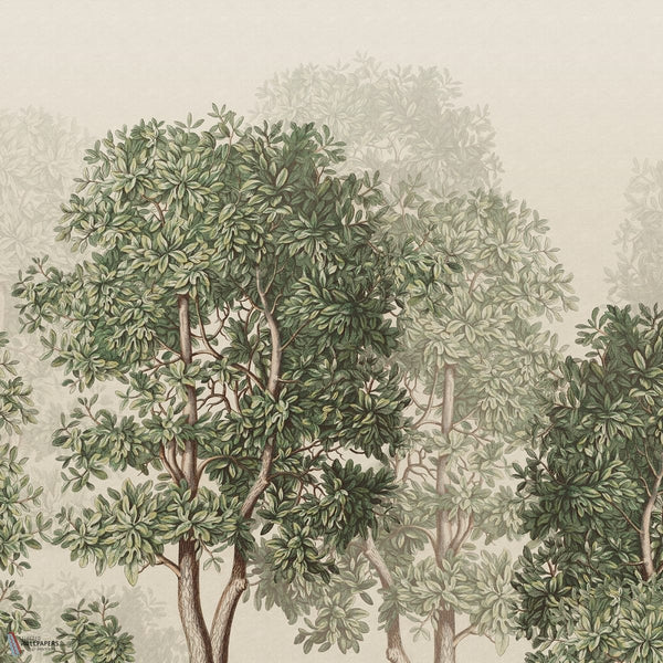 Charles Mural wallpaper in Green by Sandberg