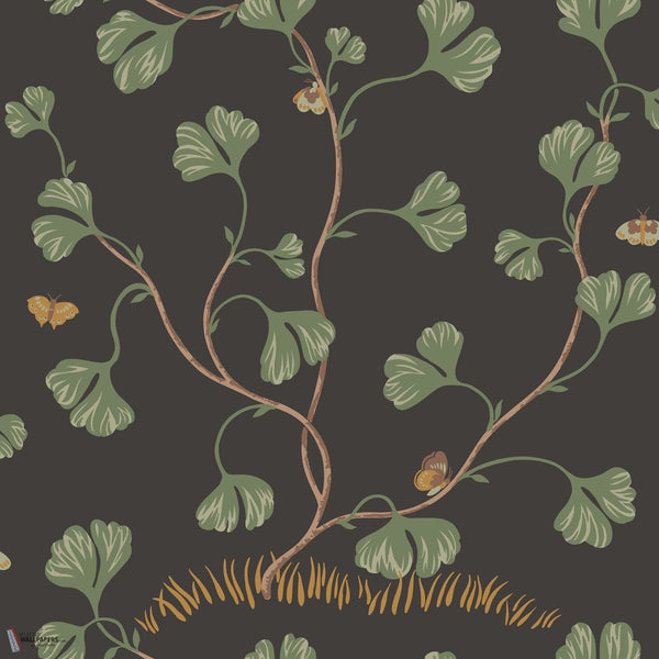 Ebba wallpaper in Charcoal by Sandberg