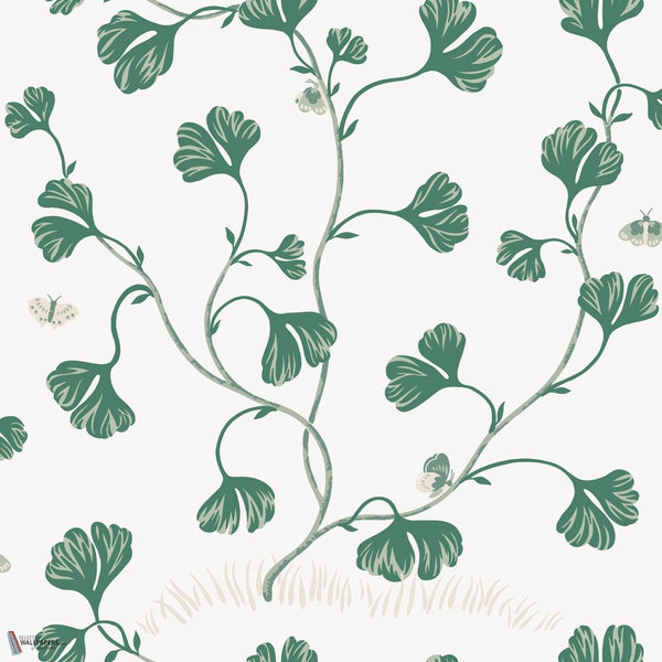 Ebba wallpaper in Green by Sandberg
