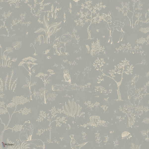 Hollie wallpaper in Misty Blue by Sandberg