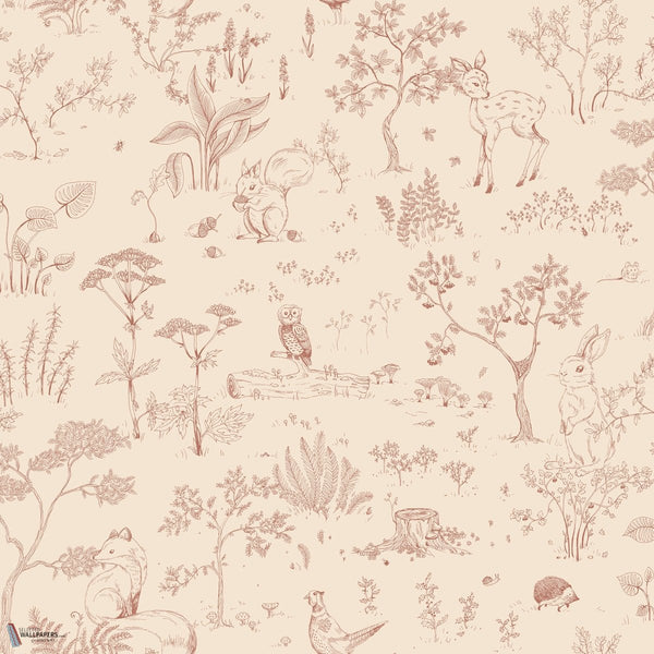 Hollie wallpaper in Terracotta by Sandberg