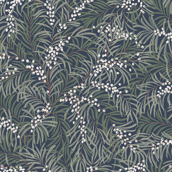 Idun papier peint en Classic Blue de Sandberg