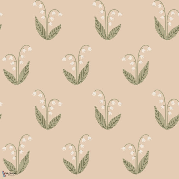 Lilly papel pintado en Blush de Sandberg