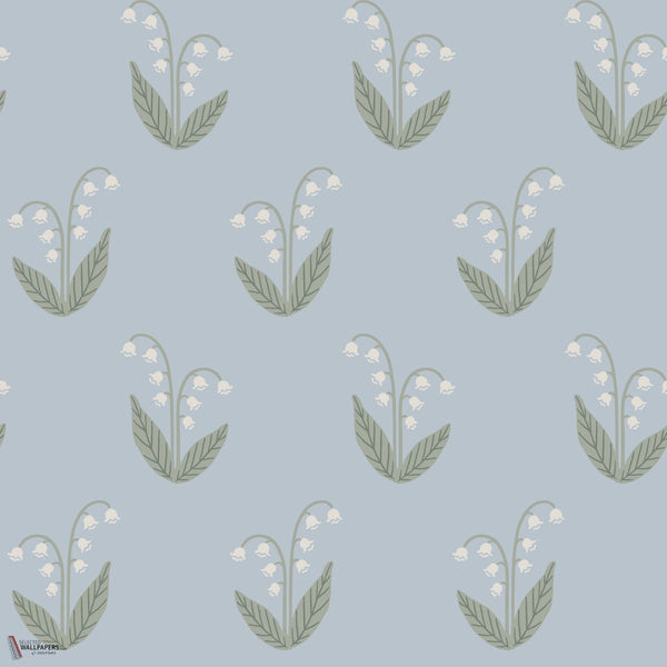 Lilly papel pintado en Light Blue de Sandberg