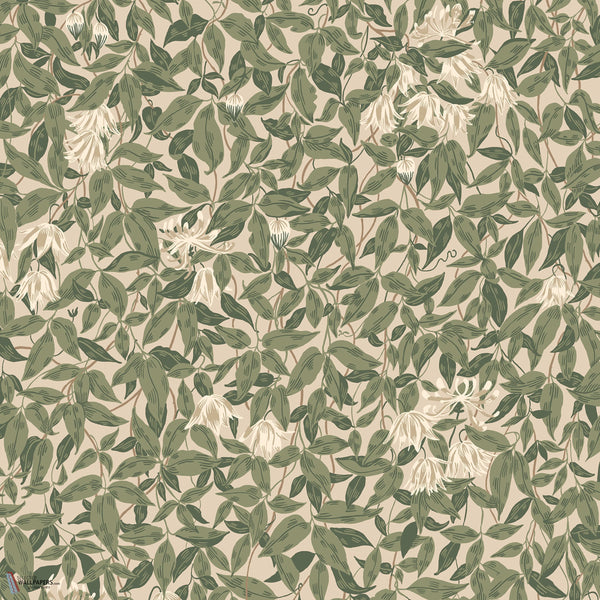 Linnea Tapete in Forest Green von Sandberg