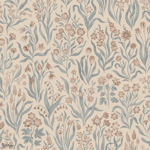 Märta Tapete in Misty Blue von Sandberg