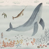 Sally wallpaper in Blue by Sandberg