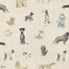 Taiga And Friends papier peint en Beige de Sandberg