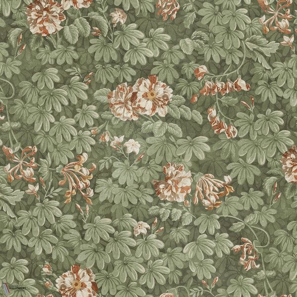 Tyra behang in Forest Green van Sandberg