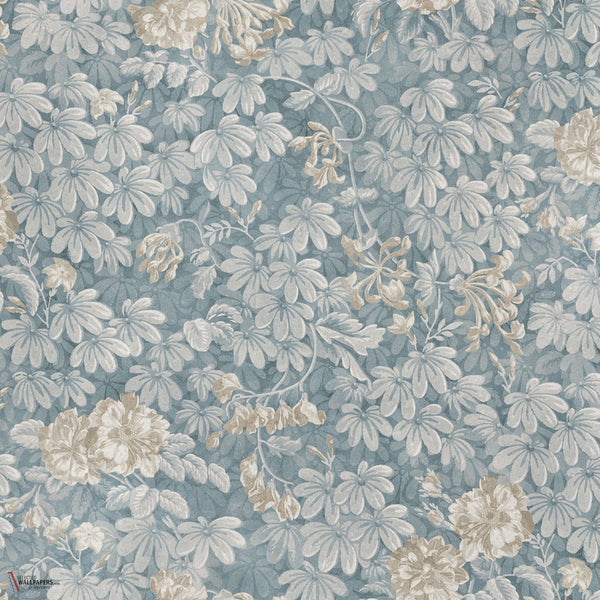 Tyra behang in Misty Blue van Sandberg