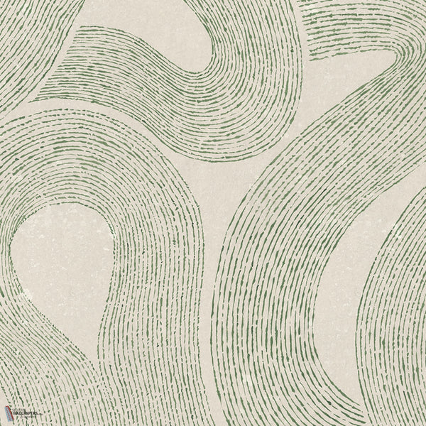 Zen Mural Tapete in Green von Sandberg