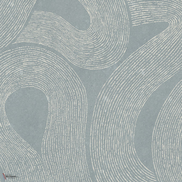Zen Mural Tapete in Misty Blue von Sandberg