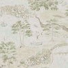 Sea Houses wallpaper in Green/Sand van Sanderson