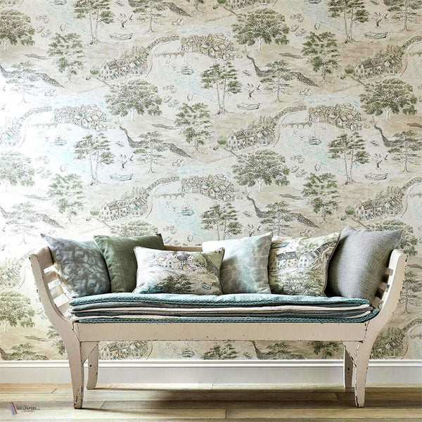 Sea Houses wallpaper van Sanderson