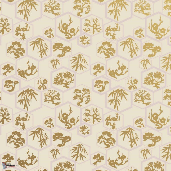 Shouchikubai behang in Bespoke Gold van Farrow & Ball