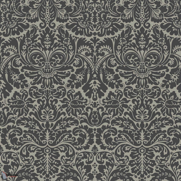 Silvergate behang in Off Black van Farrow & Ball