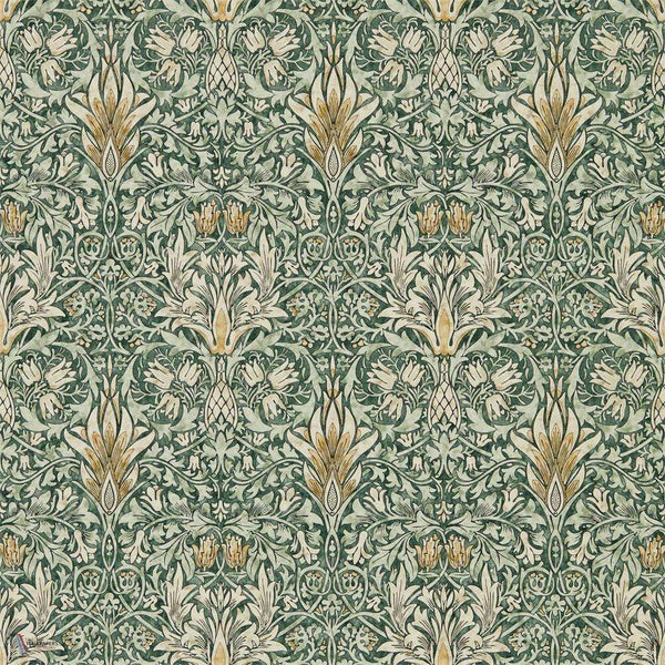 Snakeshead wallpaper in Forrest/Thyme van Morris & Co