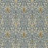 Snakeshead wallpaper in Indigo/Cumin van Morris & Co