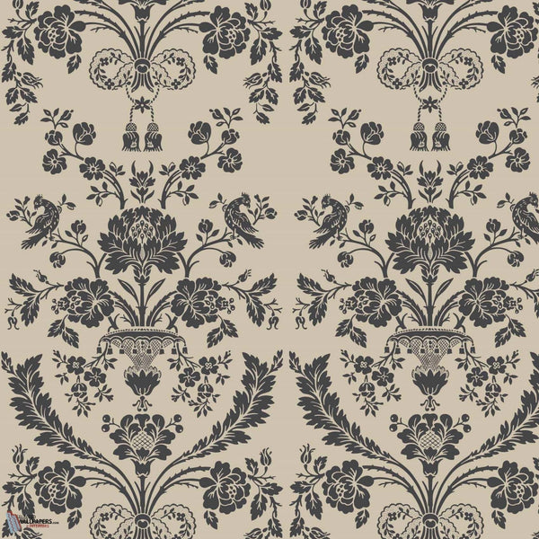 St Antoine behang in Off Black van Farrow & Ball