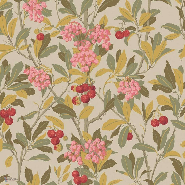 Strawberry Tree behang in Fuchsia & Red van Cole & Son