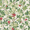 Strawberry Tree behang in Olive, Red & Leaf van Cole & Son