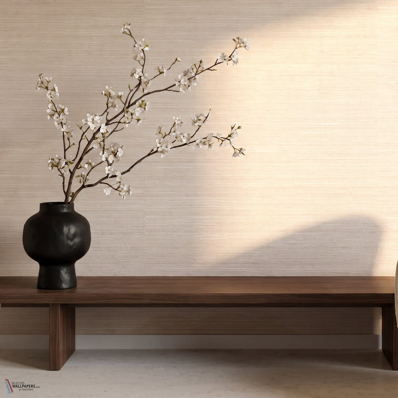 Sunlit Linen wallpaper in Angora by Greenland — interior